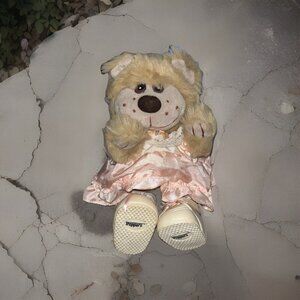 Vintage TRAPPERS Plush 11” Teddy Bear Baby Outfit
